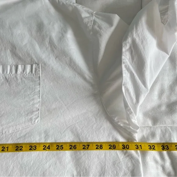 Old Navy Oversized Button-Down Boyfriend Shirt XXL White Casual Office Coverup - Picture 9 of 10